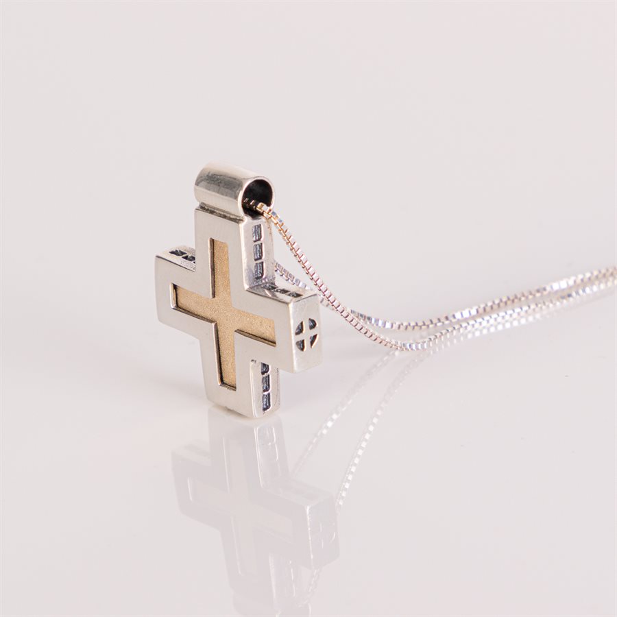 Or 14k Argent Sterling religieux petit italien Cross Charme Collier Pendentif Or 14k Argent Sterling religieux petit italien Cross Charme Collier Pendentif