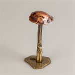 Découverte 4 – champignon décoratif en laiton et cuivre forgés