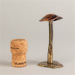 Découverte 4 – champignon décoratif en laiton et cuivre forgés