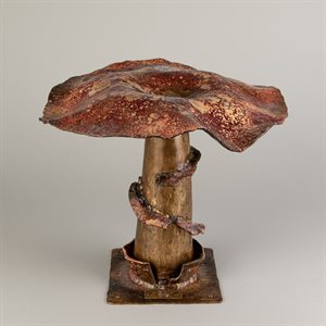 Le patriarche – sculpture champignon en laiton forgé