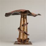 Le patriarche – sculpture champignon en laiton forgé