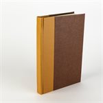 Cahier de notes rigide couverture en cuirette ocre et Brun