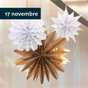 Atelier - Fabrication de flocon 3D avec Anick Gosselin 11h30 à 12h30