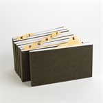Recycled mini notepad with lettered bookmark L