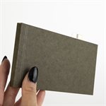 Recycled mini notepad with lettered bookmark L