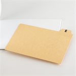 Recycled mini notepad with lettered bookmark L