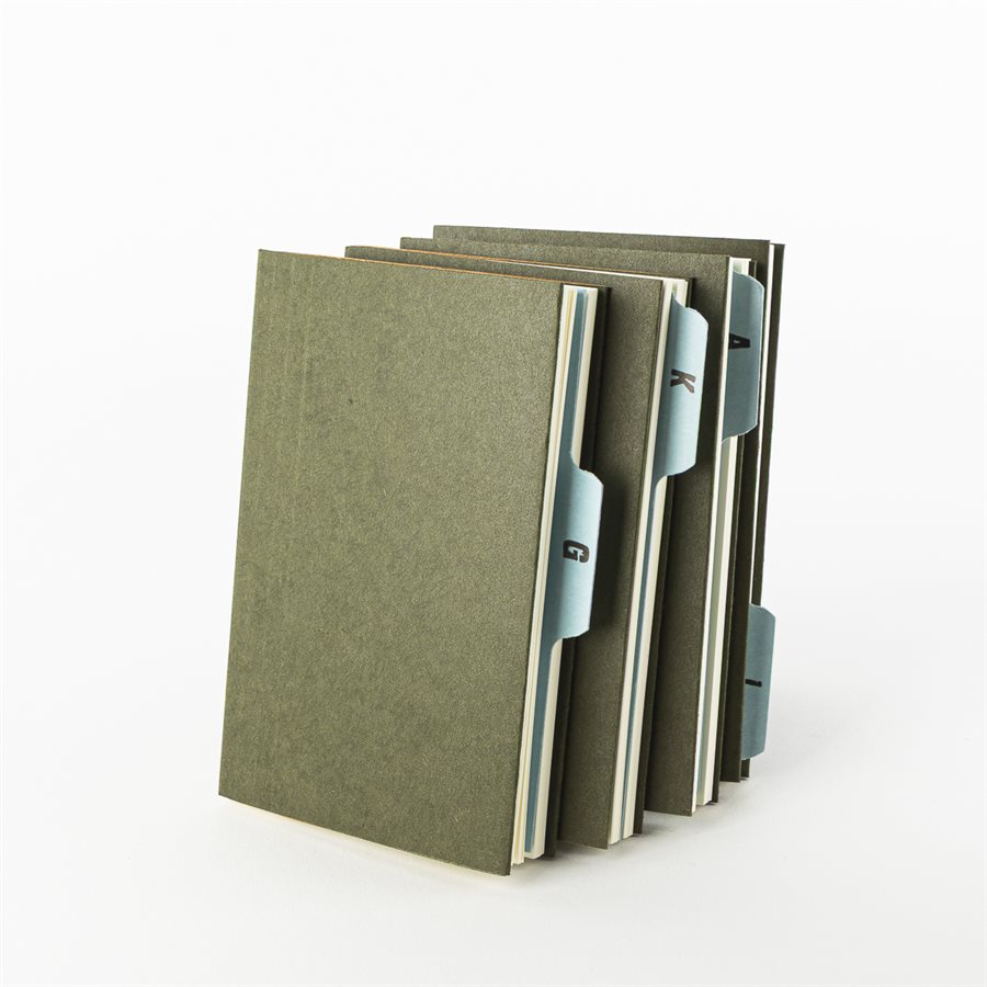 Mini Notepad with Lettered Bookmark – J