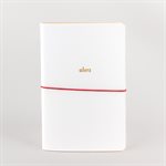 White, yellow and gold embossed Then notebook