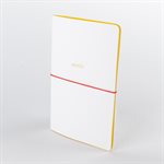 White, yellow and gold embossed Afterwards notebook