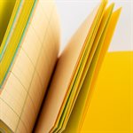 Square lemon notebook (small) with varied pages