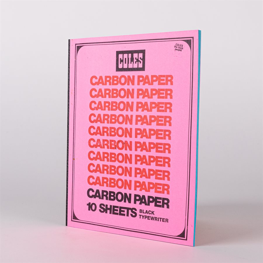 Small 40-page Carbon notebook Pink cover, blue pages Small 40-page Carbon notebook Pink cover, blue pages