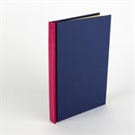 Cahier rigide Bleu vellum et rose barbie