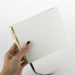 THÉRÈSE - Petit carnet rigide blanc avec pages marines