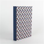 TOUPIE - Petit carnet rigide à motif bleu et rouge