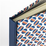 TOUPIE - Petit carnet rigide à motif bleu et rouge