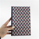 TOUPIE - Petit carnet rigide à motif bleu et rouge