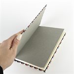 TOUPIE - Petit carnet rigide à motif bleu et rouge