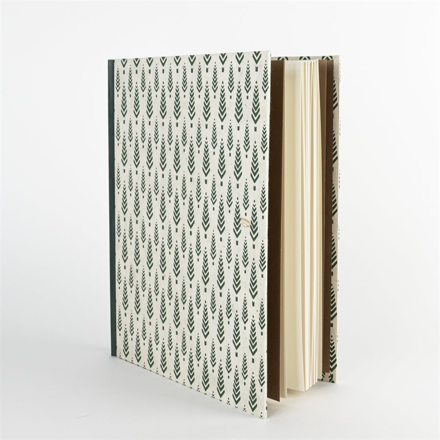 FOREST - Large hardcover notebook with fir tree effect pattern