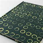Large emerald notebook with hand-painted circle dot pattern