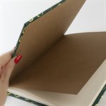 Large emerald notebook with hand-painted circle dot pattern