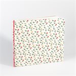 PETIT SECRET - Carnet souple à reliure cousue avec ficelle - Baies rouges sur fond crème