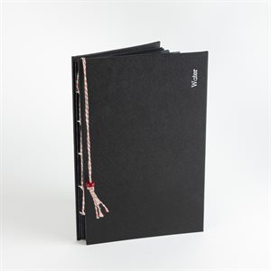 Signet corde et bille de verre - Reliure coptic