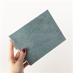 FREDDO: Watercolor Sketchbook in screen-printed raw silk – Small landscape format