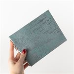 FREDDO: Watercolor Sketchbook in screen-printed raw silk – Small landscape format