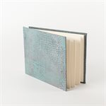 FREDDO: Watercolor Sketchbook in screen-printed raw silk – Small landscape format