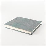 FREDDO: Watercolor Sketchbook in screen-printed raw silk – Small landscape format