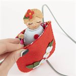 Baby Lina and her little bag Red and light blue