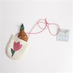Tulip bulb and matching bag - White