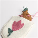 Tulip bulb and matching bag - White