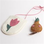 Tulip bulb and matching bag - White