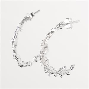 Fusion silver earring Large half ring