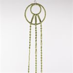 Jardinière en jute «Torsade» à double anneau Sauge