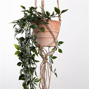 Butterfly jute macrame planter Natural