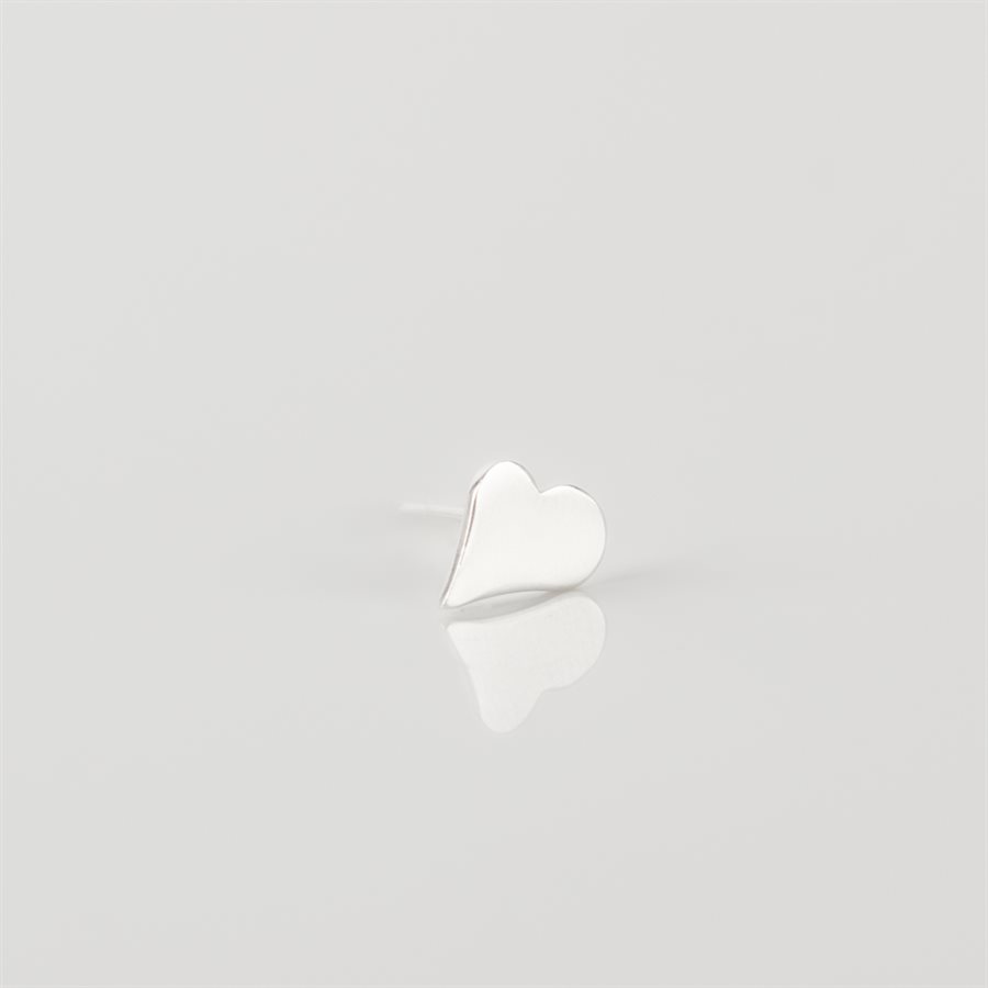 Medium Slanted Heart Stud Earring (single) Medium Slanted Heart Stud Earring (single)
