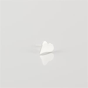 Clou d'oreille coeur penché moyen (à l'unité)
