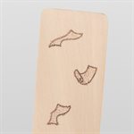 Signet en bois pyrogravé, modèle Quand un livre m'emporte