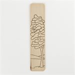 Pyrographed wood bookmark, model 