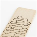 Pyrographed wood bookmark, model 