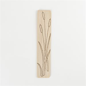 Pyrographed wood bookmark, model 