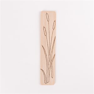 Pyrographed wood bookmark, model 