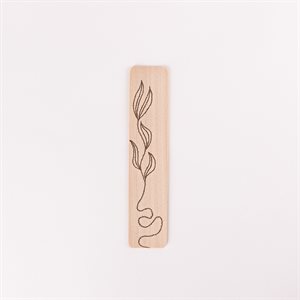 Pyrographed wood bookmark, model 