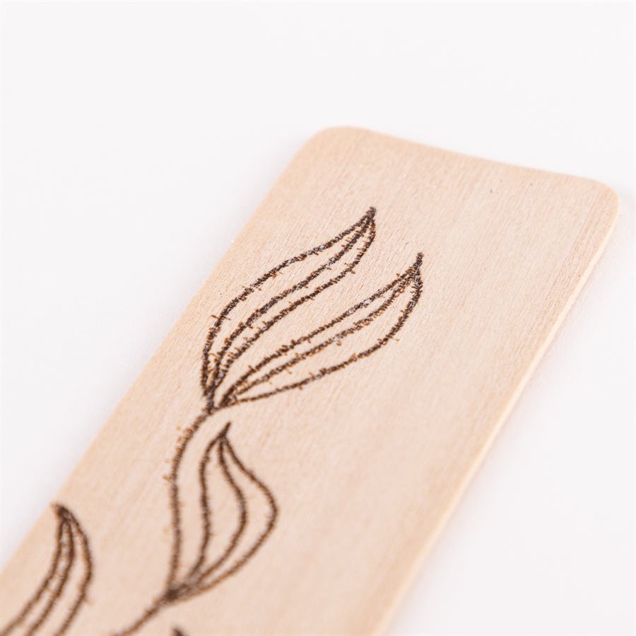 Pyrographed wood bookmark, model Pyrographed wood bookmark, model