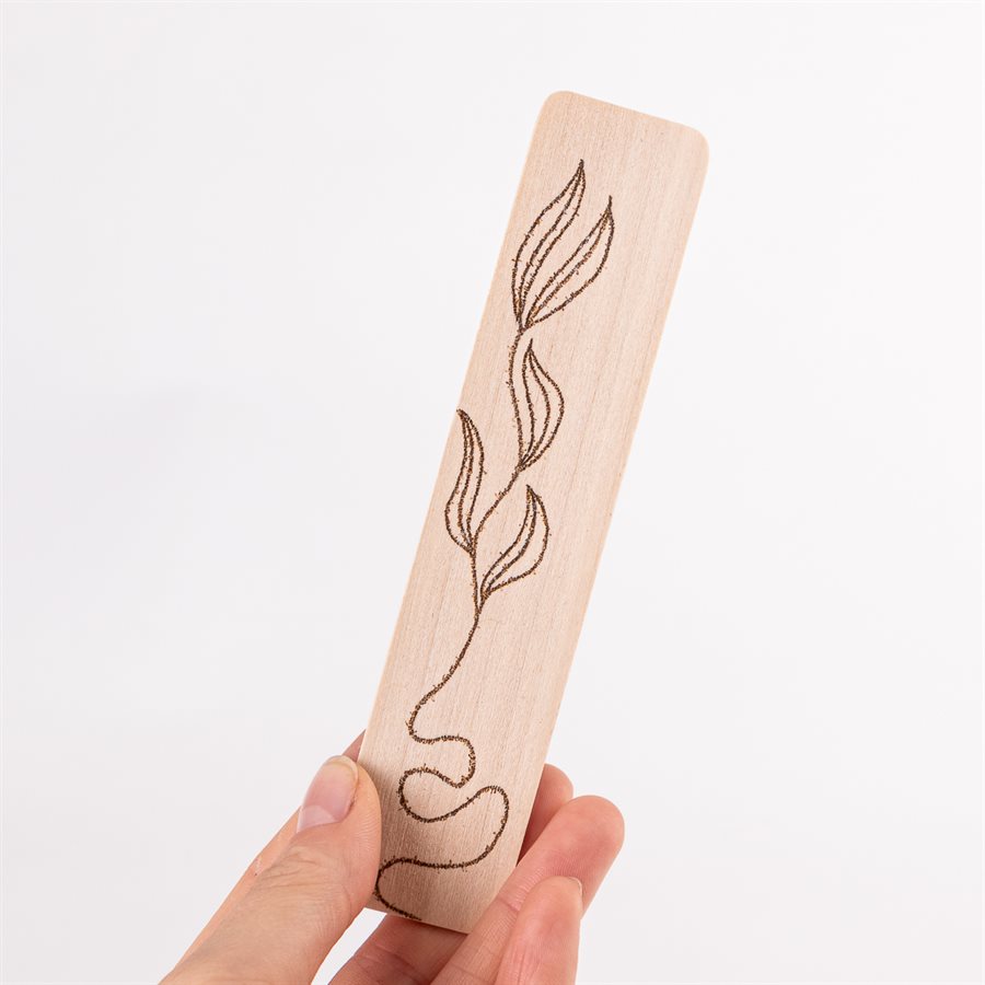 Pyrographed wood bookmark, model Pyrographed wood bookmark, model