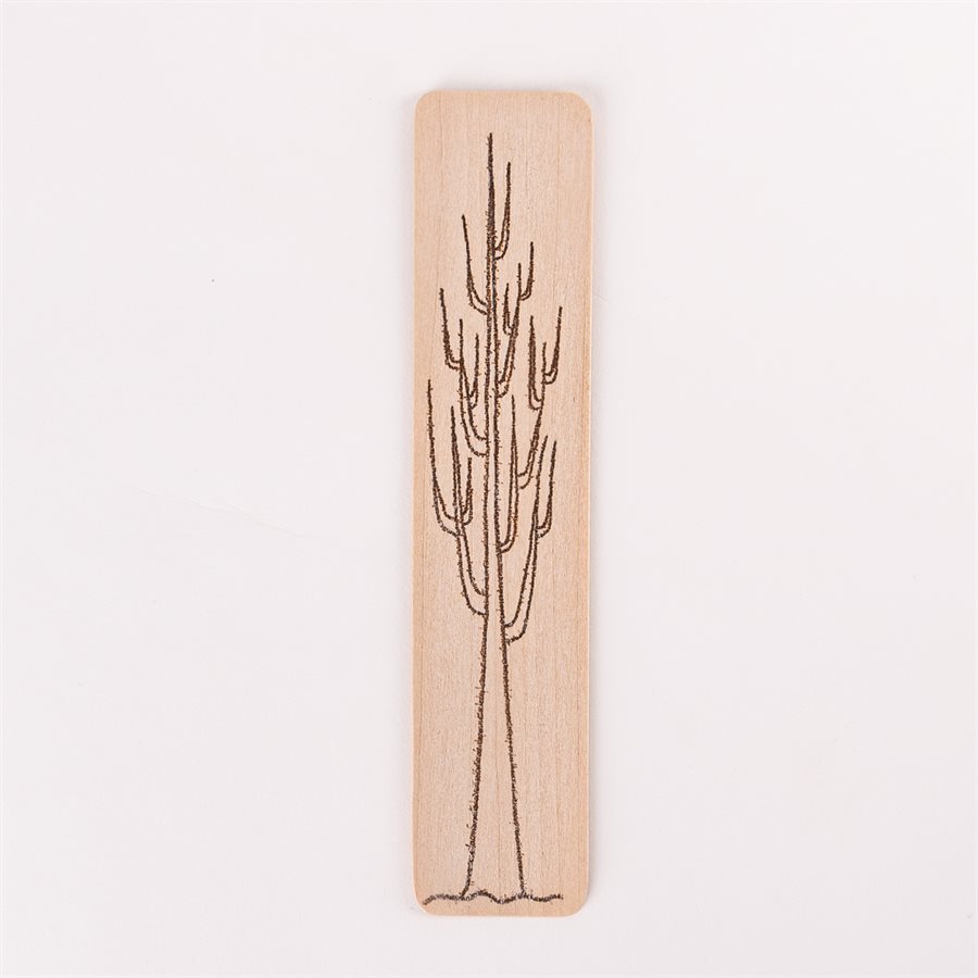 Pyrographed wood bookmark, model Pyrographed wood bookmark, model