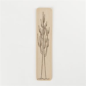 Pyrographed wood bookmark, model 