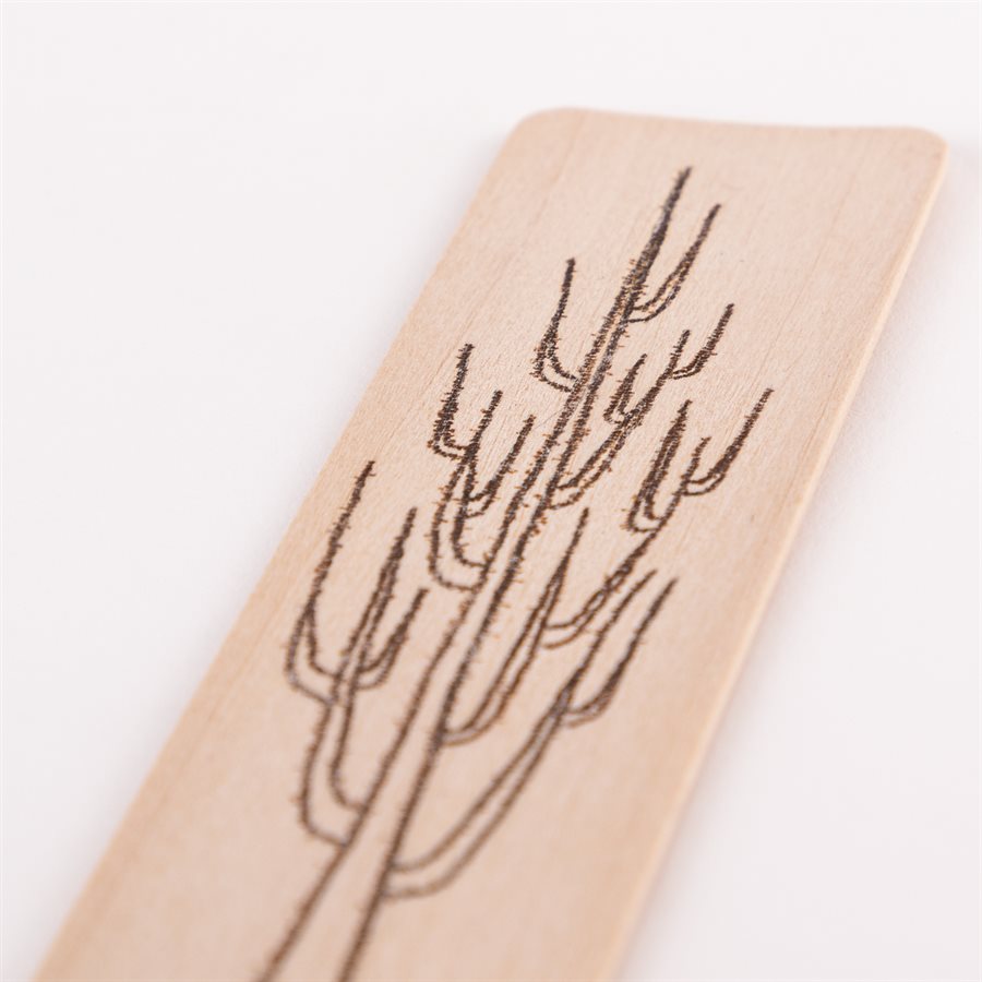 Pyrographed wood bookmark, model Pyrographed wood bookmark, model